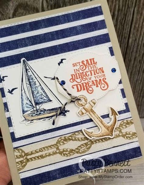 Come Sail Away Sailboat Card Idea Pattys Stamping Spot Cards