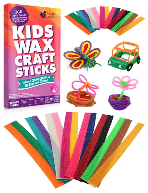 Buy Purple Ladybug Wax Craft Sticks For Kids Age 4 Wiki Sticks Comes