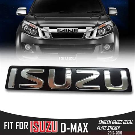 Chrome Emblem Badge Front Grill Grille Logo For Isuzu D Max Dmax Mu X