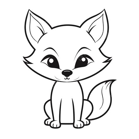 Cute Fox Coloring Pages Cartoon Coloring Outline Sketch Drawing Vector