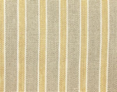 Yellow And Neutral Linen Striped Fabric Striped Upholstery Fabric