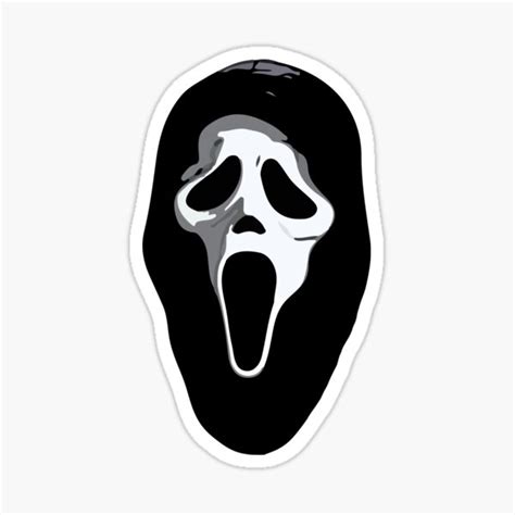 Ghost Face Sticker For Sale By Lizardqueen Redbubble
