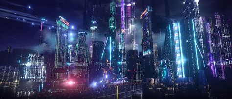 Animated Neon City Wallpaper 4k Anime Futuristic City