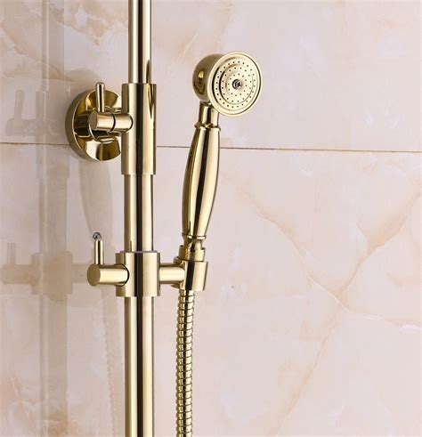Polished Brass Shower Faucet Set