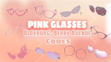 3d Pink Glasses For Bloxburg Berry Avenue For Roblox Roblox