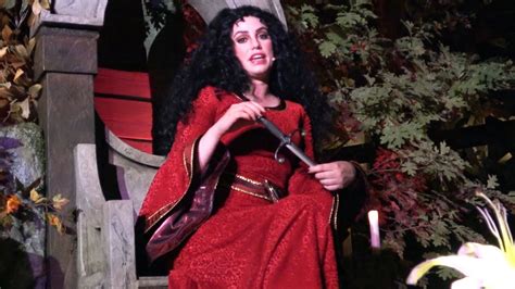 Mother Gothel From Tangled Appears Interacts With Guests At Oogie