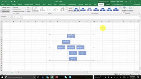 Crear Un Organigrama En Excel 2016 Youtube