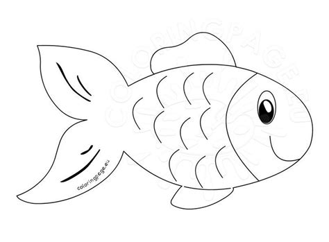 Coloring Page Fish Outline - Fish template - Coloring Page / Make a