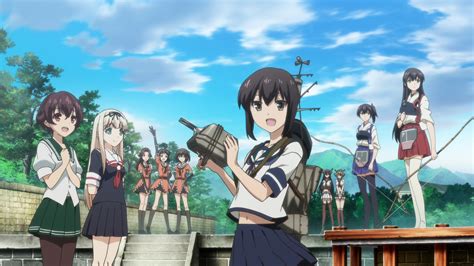 wallpaper anime girls anime screenshot kantai collection fubuki kancolle akagi kancolle