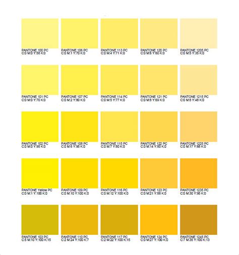 Free 7 Sample Pms Color Charts In Pdf