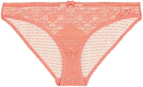 Stella Mccartney Ophelia Whistling Stretch Leavers Lace Low Rise Briefs