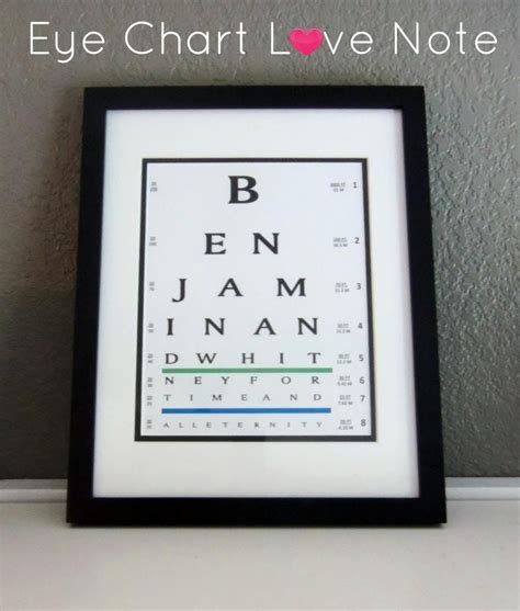 3squeezes Diy Eye Chart Love Note Eye Chart Love Notes Charts Diy
