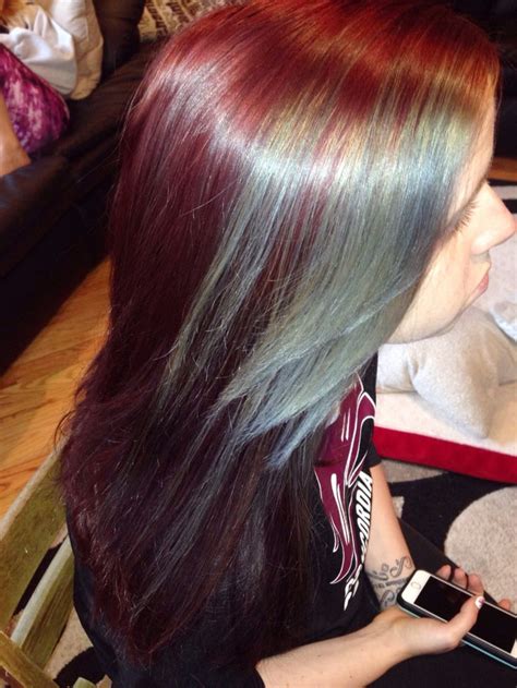Silver Streak In Red Hair Light Hair Color Red Hair With Silver