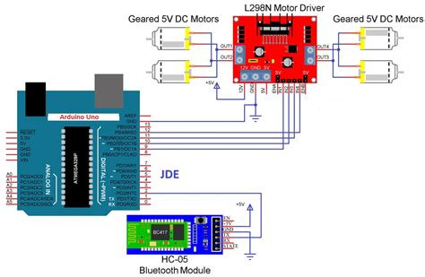 Bluetooth Controlled Car Circuit Diagram