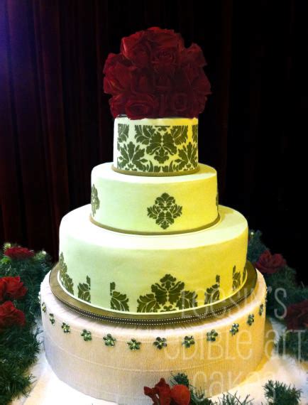 Penang Wedding Cakes By Leesin Damask Wedding Cake