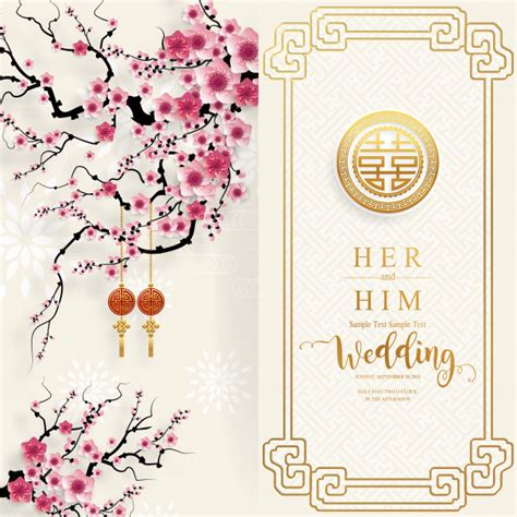 See more ideas about chinese wedding invitation, chinese wedding invitation card, wedding invitation cards. Premium Vector | Chinese oriental wedding invitation card ...