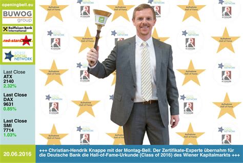 Angela pitchford kyc steward bei deutsche bank ag frankfurt am main. #openingbell am 20.6: Christian-Hendrik Knappe mit der ...