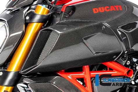 Carbon Fiber Left Air Intake Cover By Ilmberger Carbon Ducati Diavel