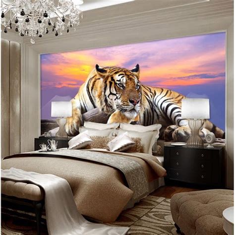 Beibehang Custom Wallpaper Photo Tiger Animals Wallpapers 3d Large