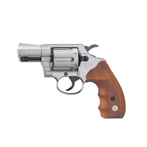 Revolver Colt Detective Nickele Crosse Bois 9mm Rk Adl Armurerie