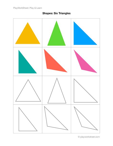 Six Different Types Of Triangles Free Printables For Kids