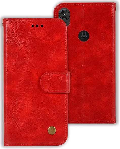 Zoeirc Moto E6 Case Motorola E6 Case Pu Leather Wallet