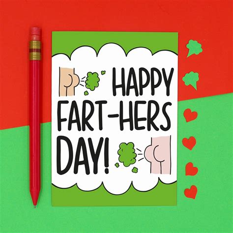 Fart Fathers Day Card Happy Farthers Dad Pun A6 Card Etsy
