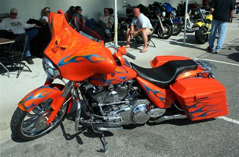Harley Davidson Orange Custom Paint A Photo On Flickriver