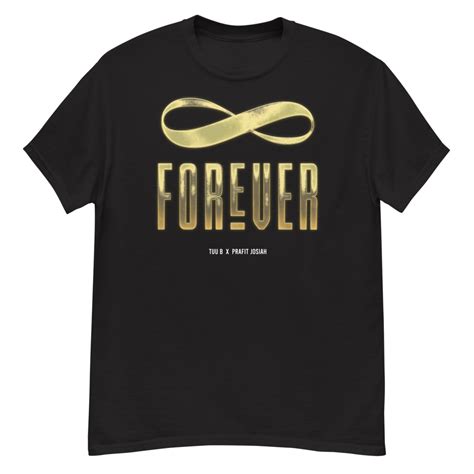 Forever Black Color Heavyweight Tee Prafit Josiah New Official