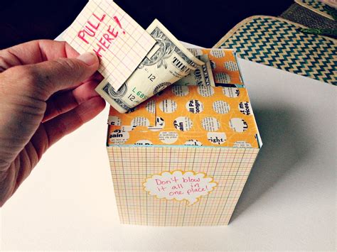 Awesome homemade birthday gifts for you to make, including fabulous gift ideas for milestone birthdays. DIY Creative Way To Give A Cash Gift (Using A Kleenex Box)