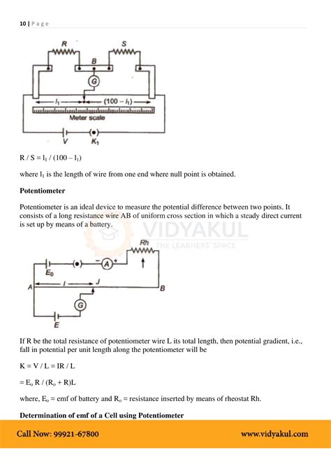 Class Th Physics Current Electricity Ncert Notes Cbse