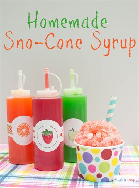 Homemade Snow Cone Syrup Recipe In Custom Bottles Atta