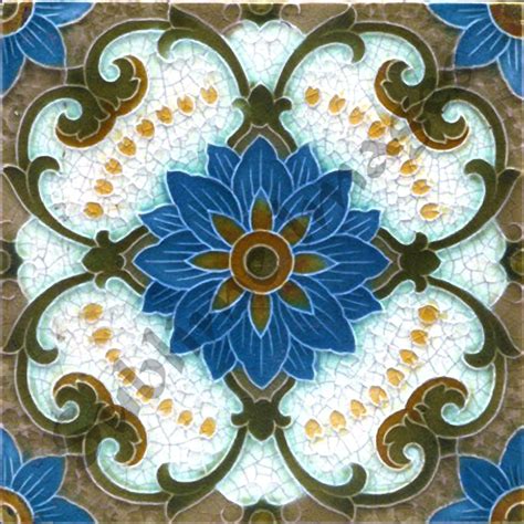 Gloss Ceramic Tile Various Sizes An081 Vintage Art Nouveau Reproduction