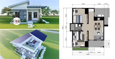 Small House Design Plans 65m X 8m With 2 Bedroom Engineering Discoveries