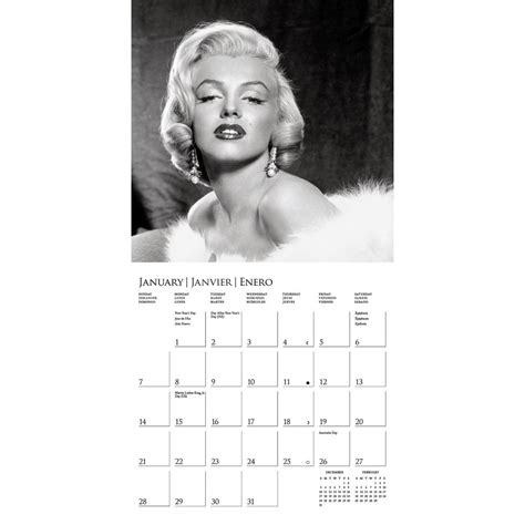 Marilyn Monroe 2024 Mini Wall Calendar