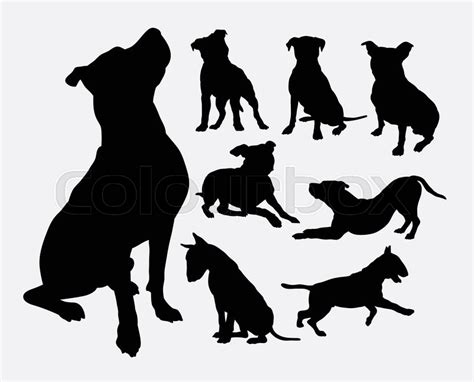 Download Pitbull, bulldog, terrier, dog animal silhouettes. good ...