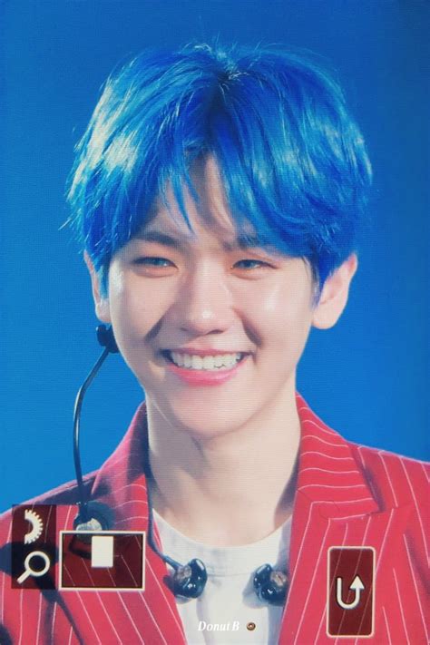 That's part of the reason, baekhyun also sometimes dyes. Baekhyun tries blue hair for the first time | allkpop Forums