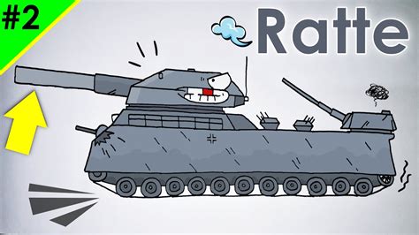 Cara Menggambar Tank Ratte Gerand Tank Kartun Part 2 Youtube