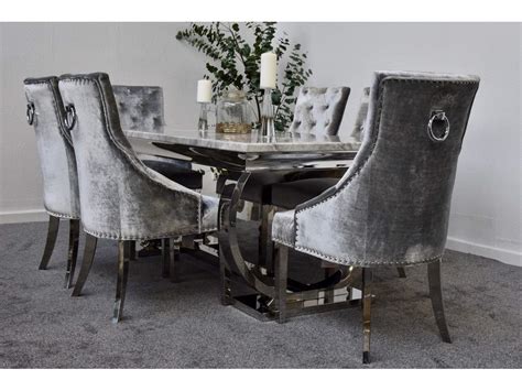 Shop our great selection of furniture & save. Schwarze Furniture Arianna Grey Marble Mirrored Dining ...