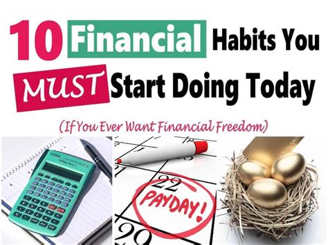 Improve Your Finances 10 Financial Habits You Need To Start Today
