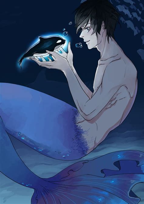 Pinku Winter Merman Haru Under The Sea Mermaid Art Anime Merman