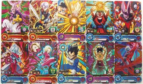 Lot Of 10 Japanese Dragon Ball Super Dragonball Heroes Tcg Rare Card