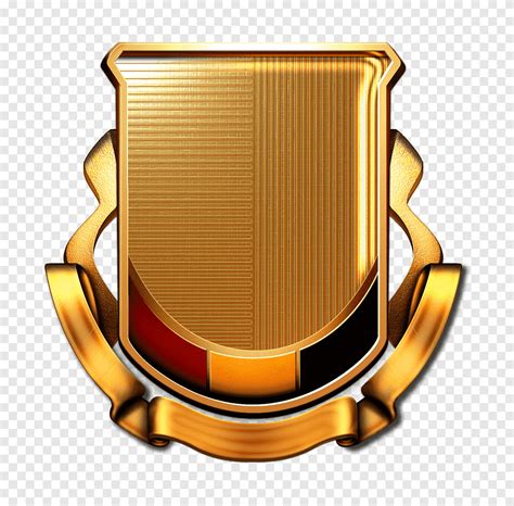 Gold Colored Crest Illustration Shield Shield Medal Shields Png