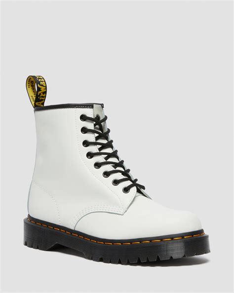1460 bex smooth leather platform boots in white dr martens