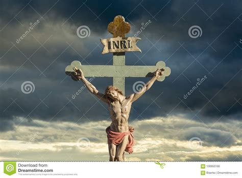 Jesus Christ Inri Saviour Of Christians Stock Photo Image Of Blood