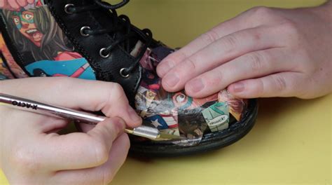Make Your Own Decoupage Ms Marvel Comic Book Combat Boots