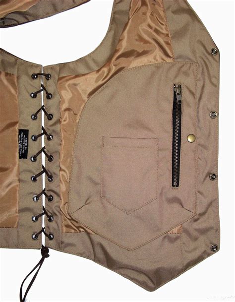 New Mens 10 Pockets Concealed Carry Retro Brown Buffalo Hide Leather