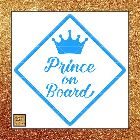 Prince On Board Svg Prince Svg Prince Cut File Baby Boy Svg Baby S