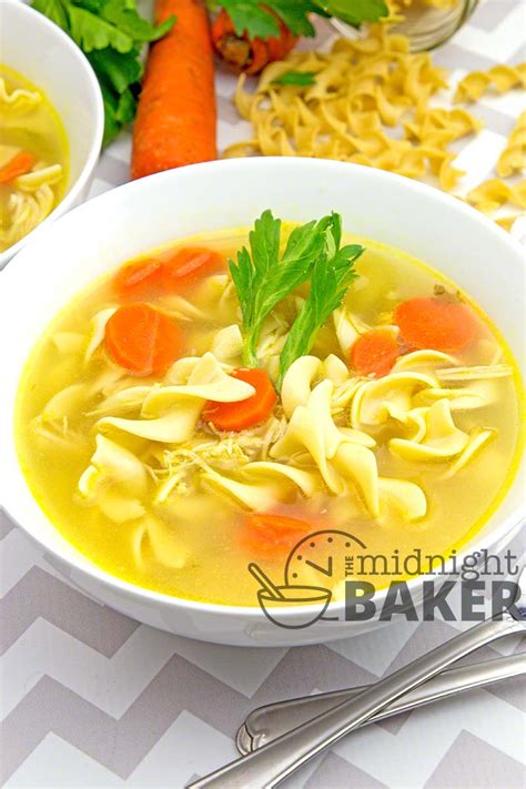 Thighs fresh dill scallions salt egg noodles special equipment: Instant Pot Chicken Noodle Soup - The Midnight Baker