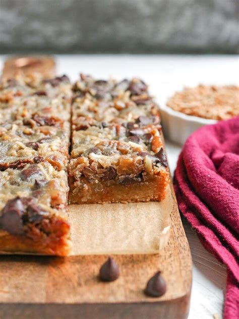 Top with layers of remaining ingredients. Paleo Magic Cookie Bars | Recipe in 2020 | Recipes using ...